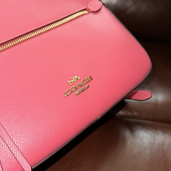 SOLD🔥🔥🔥NEW Coach Watermelon Pink Leather Jordyn Backpack - Picture 6 of 12